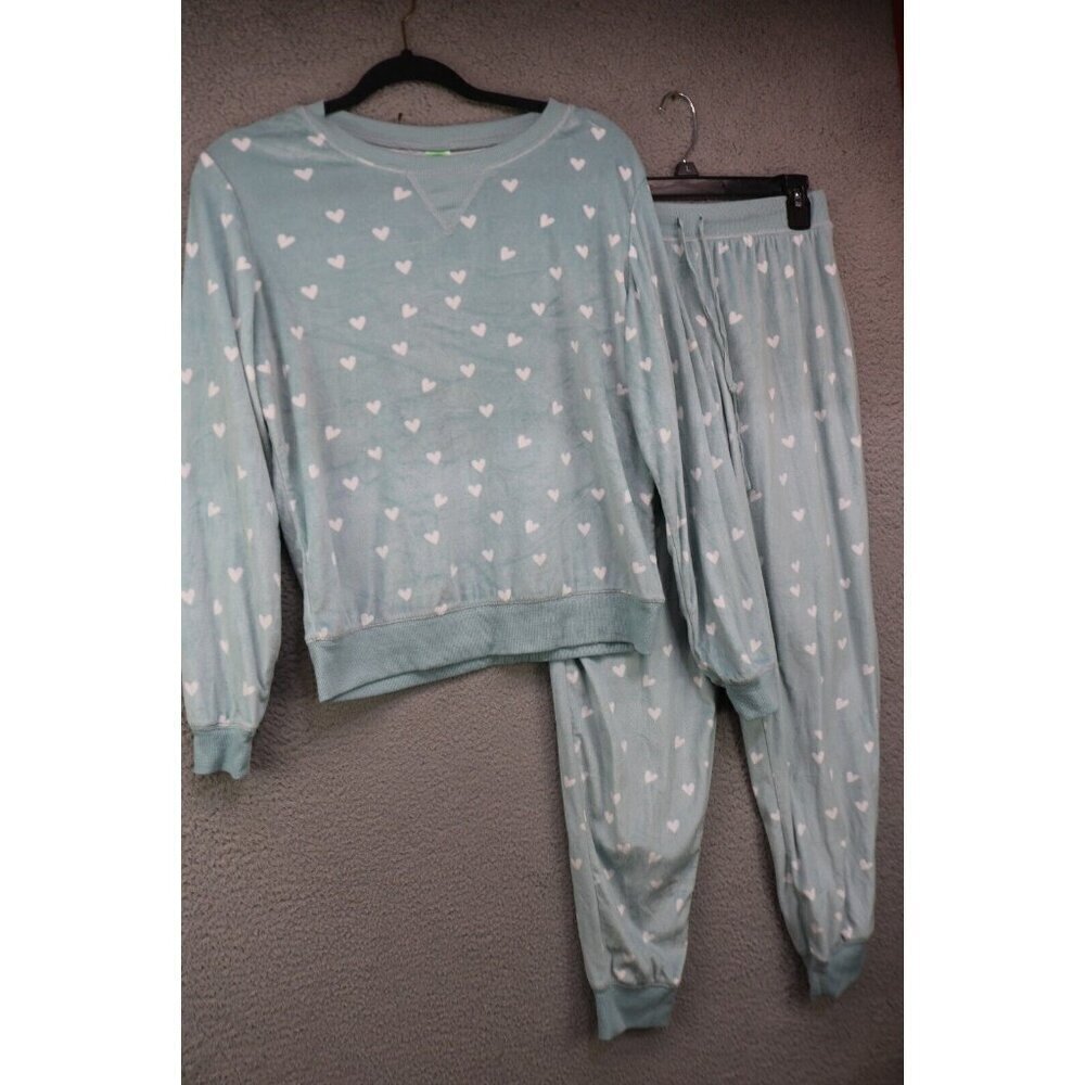 Honeydew‎ Velour Pajama Set-Hearts-Size Small